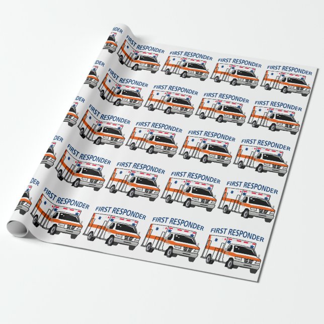 First Responder Wrapping Paper (Unrolled)