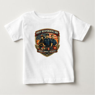 First Responders Day Honour Service Sacrifice Vint Baby T-Shirt