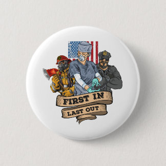 First Responders Day nurse firemen police 6 Cm Round Badge