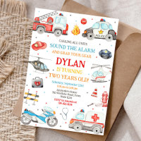 First Responders Emergency Vehicles Birthday