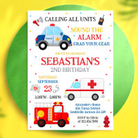 First Responders Emergency Vehicles Birthday