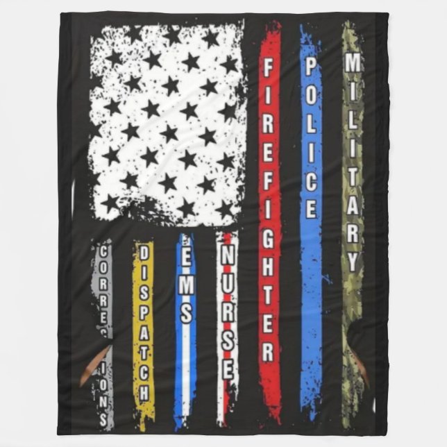 FIRST RESPONDERS FLEECE BLANKET (Front)