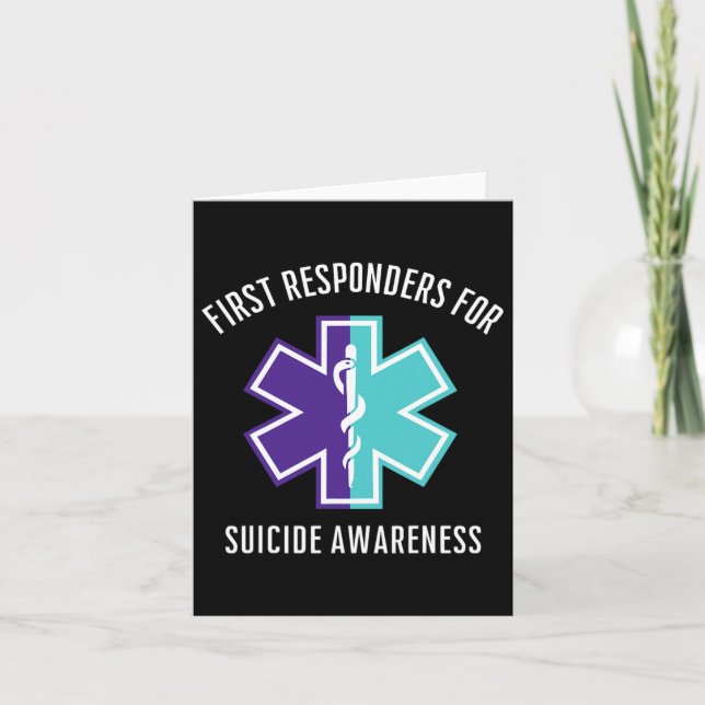 First Responders For Suicide Awareness Emt Paramed Card (Front)