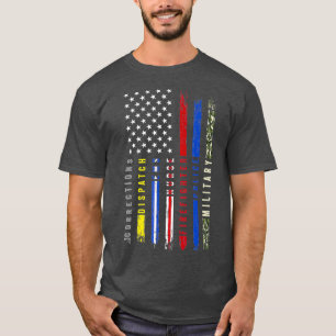 First Responders Hero Flag Nurse EMS Police Fire T-Shirt
