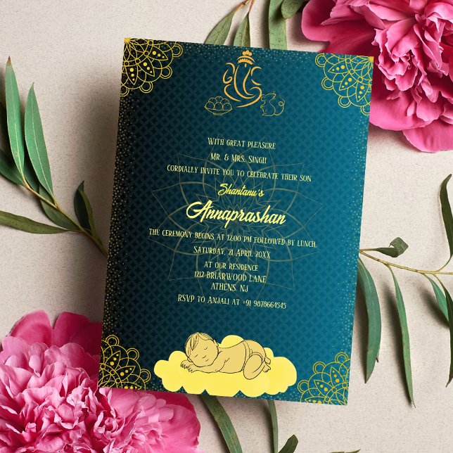 First Rice "Annaprashan" Indian Baby Image Invitation (Creator Uploaded)