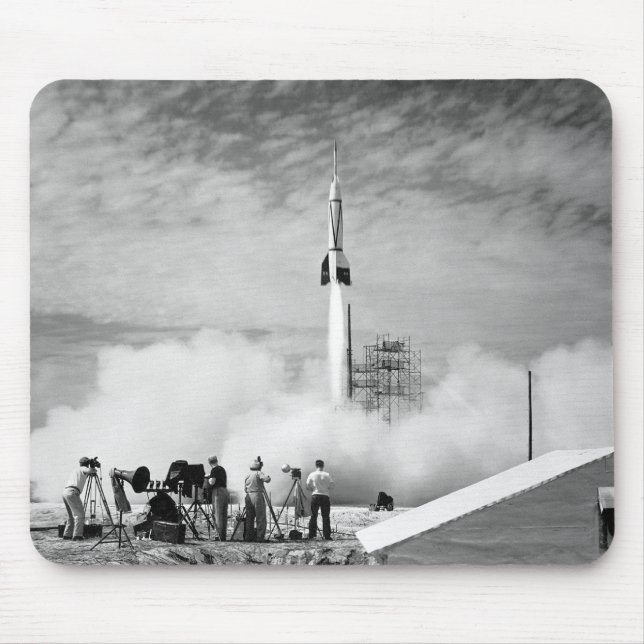 First Rocket Launch, Cape Canaveral, "Bumper 2" Mouse Pad (Front)