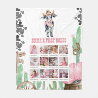First Rodeo 1st Birthday 12 Month Photo Collage