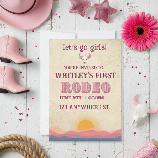 first rodeo birthday invitation