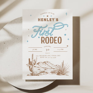First Rodeo Birthday Invitation for Boys