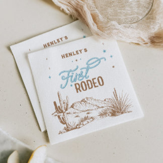 First Rodeo Birthday Napkin