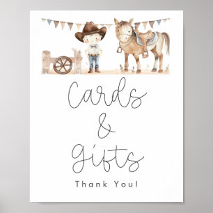 First Rodeo Boy Birthday Party Cards And Gifts Poster