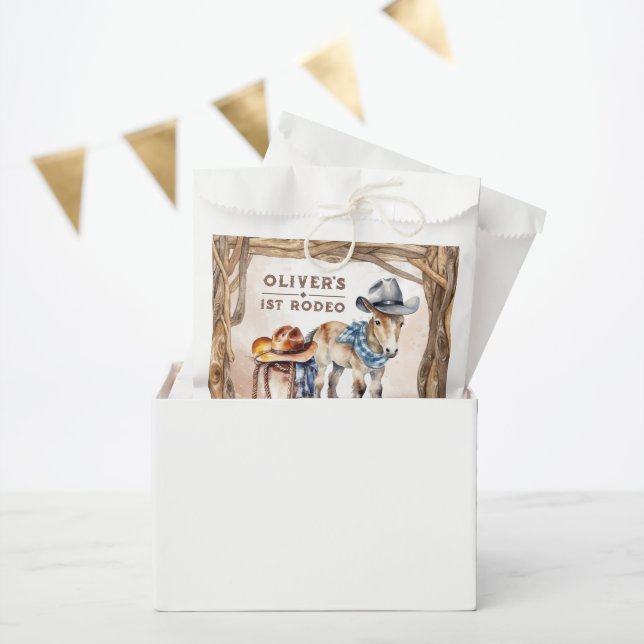 First RODEO | Boy Cowboy 1st Birthday Party Favour Bag (Party)