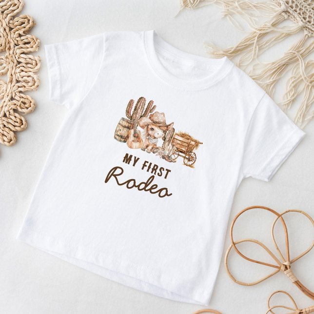 First Rodeo Country Cowboy Birthday Baby T-Shirt (Creator Uploaded)