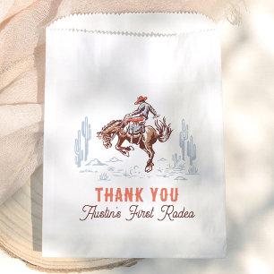First Rodeo Cowboy 1st Birthday Thank You Favour Bag