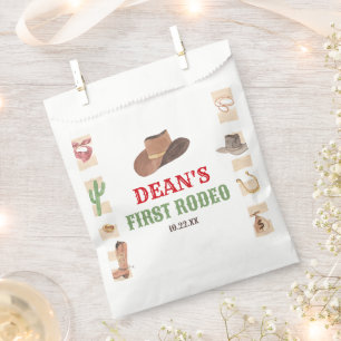 First Rodeo Cowboy 1st First Birthday Party Favour Bag