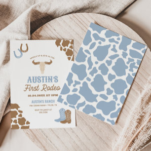 First Rodeo Cowboy Birthday Invitation