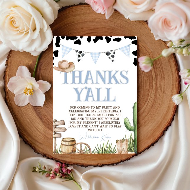 First Rodeo Cowboy Thank You Card (Creator Uploaded)