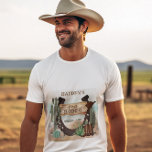First Rodeo Cowboy Western Boy 1st Birthday Party<br><div class="desc">It's your little one's "First Rodeo" and we know you are so excited! Celebrate the little cowboy in rustic western cow poke style with this boy 1st Birthday Party design. Features a watercolor sand base with assorted cacti, a horseshoe, boots and cowboy hat along with a rustic wooden sign "First...</div>