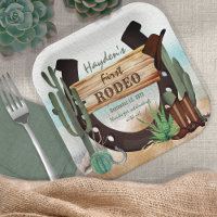 First Rodeo Cowboy Western Boy 1st Birthday Party