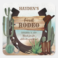 First Rodeo Cowboy Western Boy 1st Birthday Party