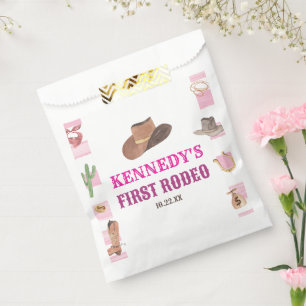First Rodeo Cowgirl 1st First Birthday Party Favour Bag