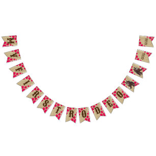First rodeo cowgirl birthday party custom bunting 