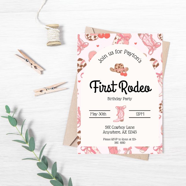 First Rodeo Girls Birthday Invite (Creator Uploaded)