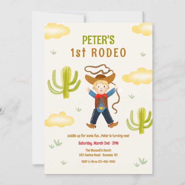 First Rodeo Invitation (Front)