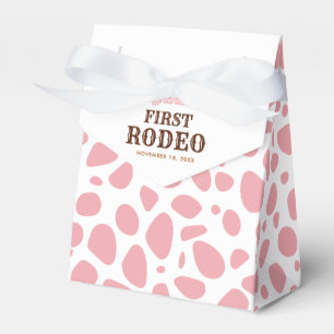 First Rodeo Pink Wild West Girl 1st Birthday Favour Box