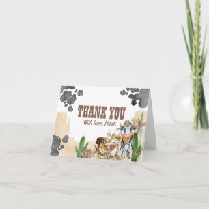 First Rodeo Rustic Wild West Thank You Card