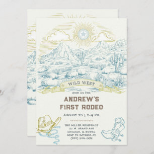 First Rodeo Vintage Invitation Template
