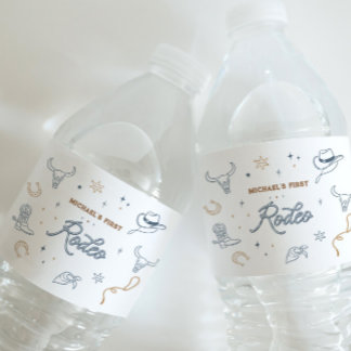 First Rodeo  Water Bottle Label