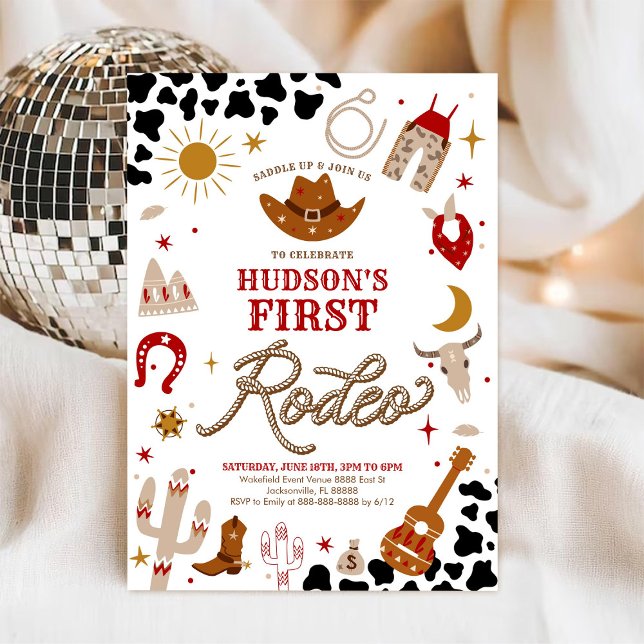 First Rodeo Western Birthday Invitation (Creator Uploaded)