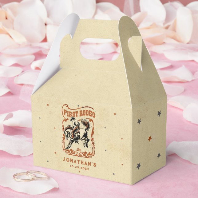 First Rodeo Western Cowboy Birthday Favour Box (Wedding)