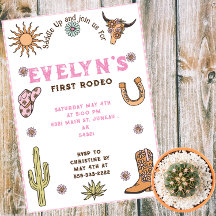 First Rodeo Western Cowboy Boho Birthday 