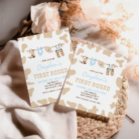 First Rodeo Western Cowboy Pastel 1st Birthday