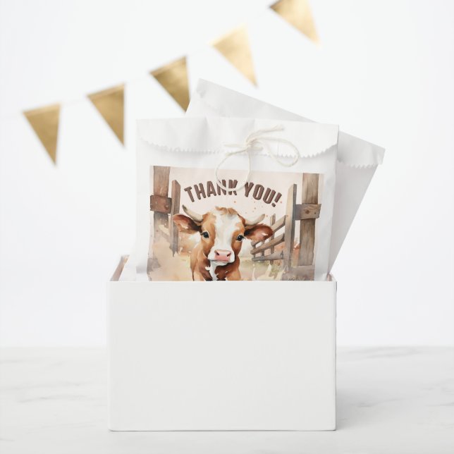 First RODEO | Wild West Bull Cowboy 1st Birthday Favour Bag (Party)