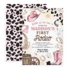 First Rodeo Wild West Cowgirl Pink Girl Birthday