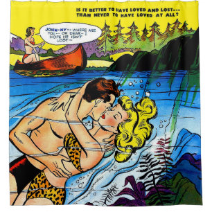 First Romance 07 Pretty Girl Vintage Comics Shower Curtain