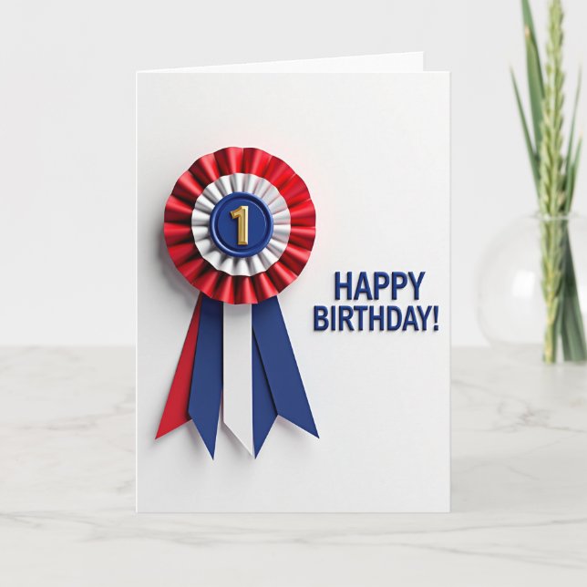 First Rosette Birthday Card (Front)