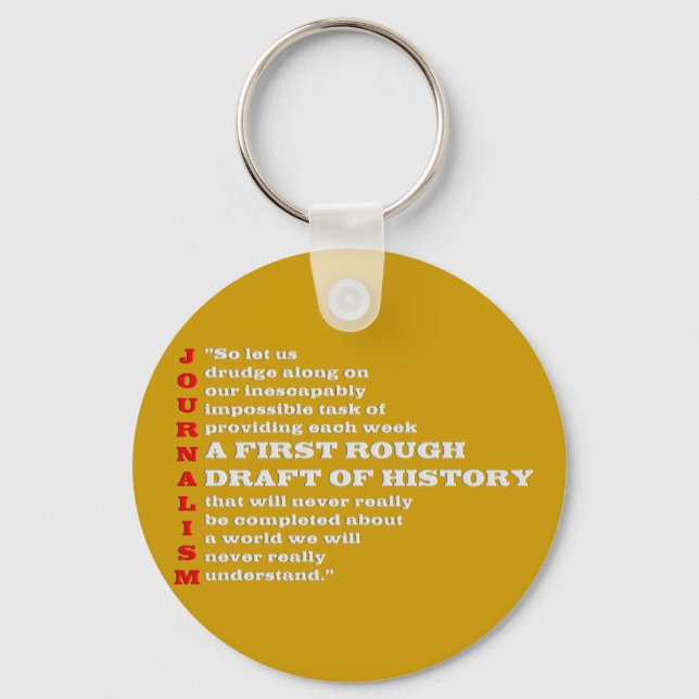 First Rough Draught of History. Key Ring (Front)