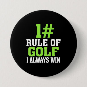 First Rule Of Golf 7.5 Cm Round Badge