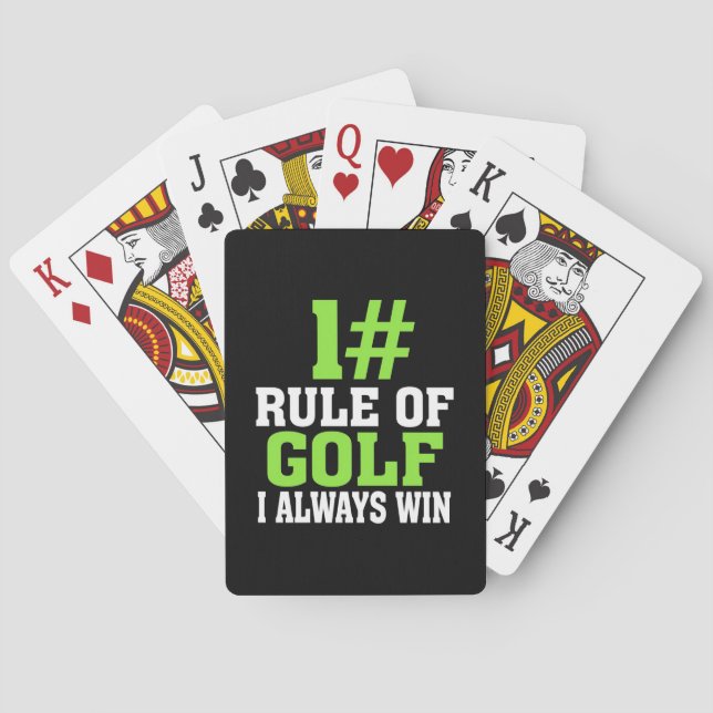 First Rule Of Golf Playing Cards (Back)