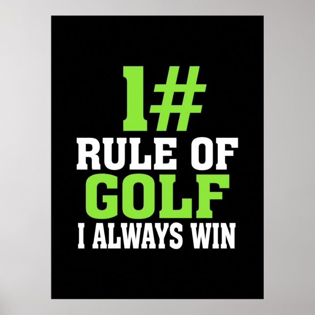 First Rule Of Golf Poster (Front)