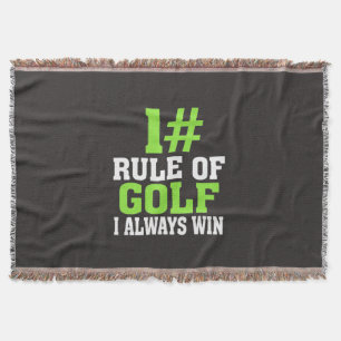 First Rule Of Golf Throw Blanket