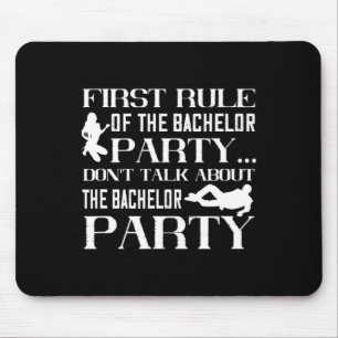 First Rule Stag Groomsmen Groom Wedding Bachelor P Mouse Pad