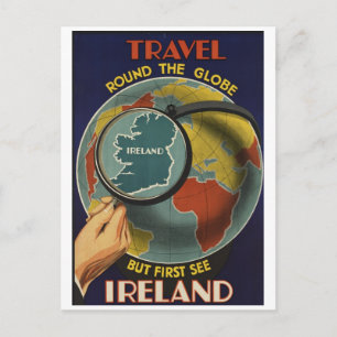 First See Ireland Travel Poster Postcard