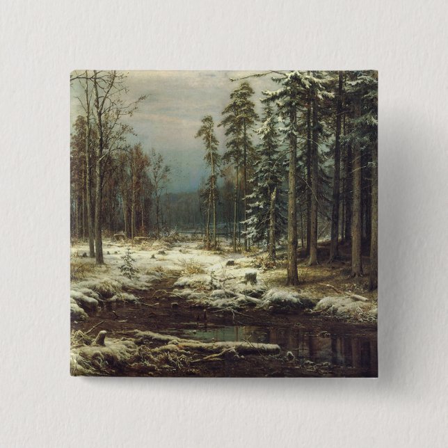 First Snow 15 Cm Square Badge (Front)