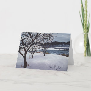 First Snow at Lake Winona Greeting Card