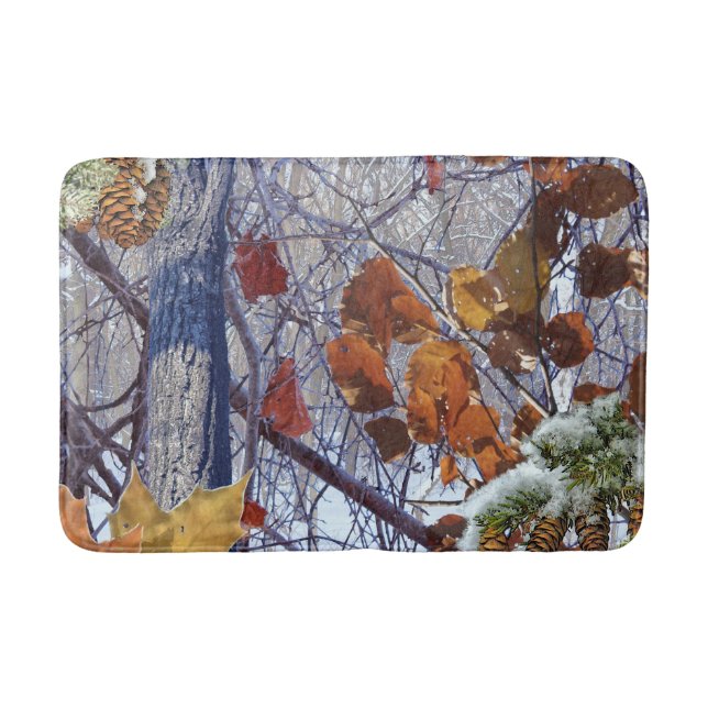 First Snow Camo Bath Mat (Front)